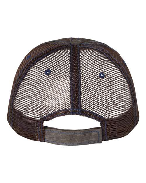 Mega Cap Herringbone Trucker Cap Mega Cap