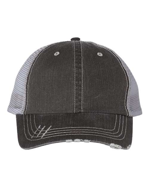 Mega Cap Herringbone Trucker Cap Mega Cap