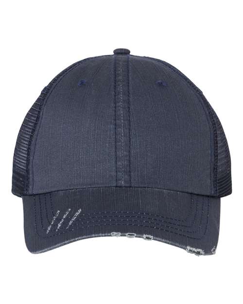 Mega Cap Herringbone Trucker Cap Mega Cap