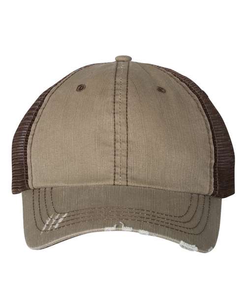 Mega Cap Herringbone Trucker Cap Mega Cap