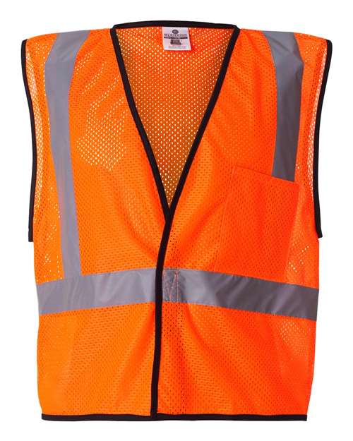 Kishigo Men's Economy Single Pocket Hook & Loop Mesh Vest Kishigo