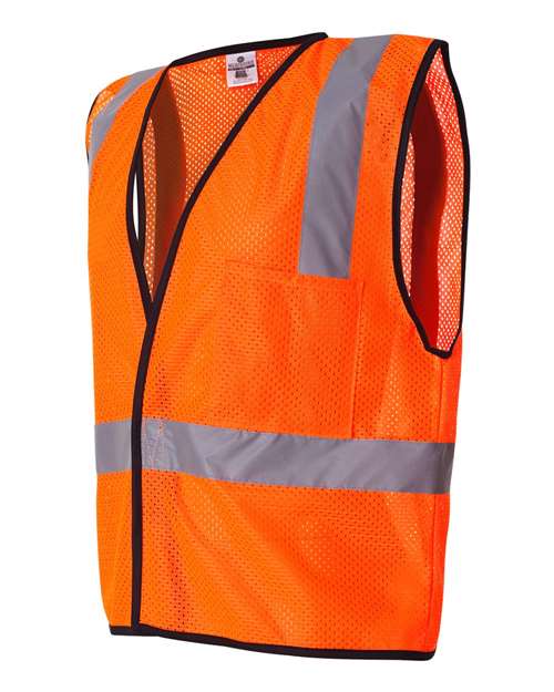 Kishigo Men's Economy Single Pocket Hook & Loop Mesh Vest Kishigo