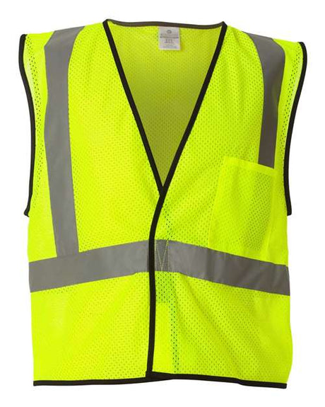 Kishigo Men's Economy Single Pocket Hook & Loop Mesh Vest Kishigo