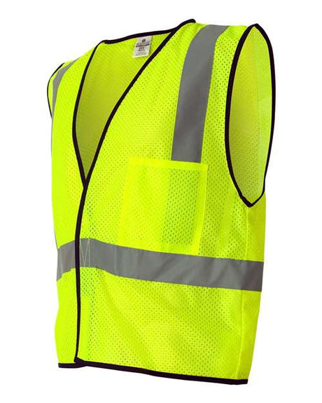 Kishigo Men's Economy Single Pocket Hook & Loop Mesh Vest Kishigo