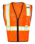 Kishigo Economy Contrasting Vest with Zippered Front Kishigo