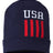 CAP AMERICA USA-Made Patriotic Cuffed Beanie CAP AMERICA