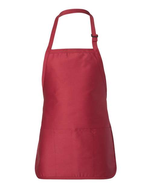 Q-Tees Full-Length Apron with Pouch Pocket Unisex Accessories Aprons