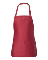 Q-Tees Full-Length Apron with Pouch Pocket Unisex Accessories Aprons