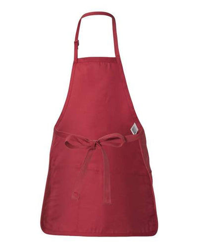 Q-Tees Full-Length Apron with Pouch Pocket