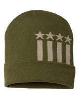 CAP AMERICA USA-Made Patriotic Cuffed Beanie CAP AMERICA
