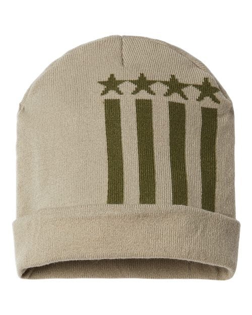 CAP AMERICA USA-Made Patriotic Cuffed Beanie CAP AMERICA
