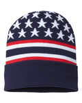CAP AMERICA USA-Made Patriotic Cuffed Beanie CAP AMERICA