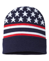 CAP AMERICA USA-Made Patriotic Cuffed Beanie CAP AMERICA
