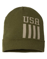 CAP AMERICA USA-Made Patriotic Cuffed Beanie CAP AMERICA