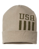 CAP AMERICA USA-Made Patriotic Cuffed Beanie CAP AMERICA