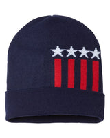 CAP AMERICA USA-Made Patriotic Cuffed Beanie CAP AMERICA