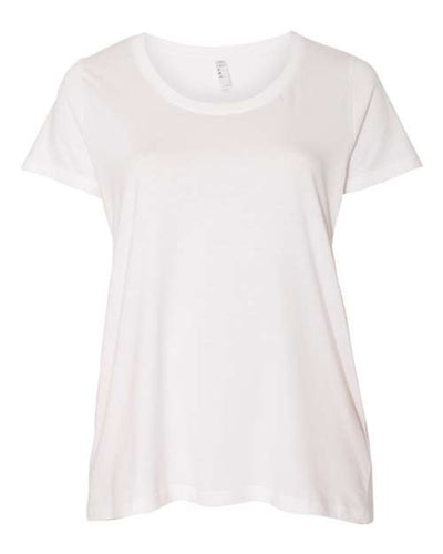 LAT Curvy Collection Women's Scoop Neck Premium Jersey Tee