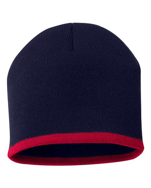 Sportsman 8" Bottom-Striped Knit Beanie