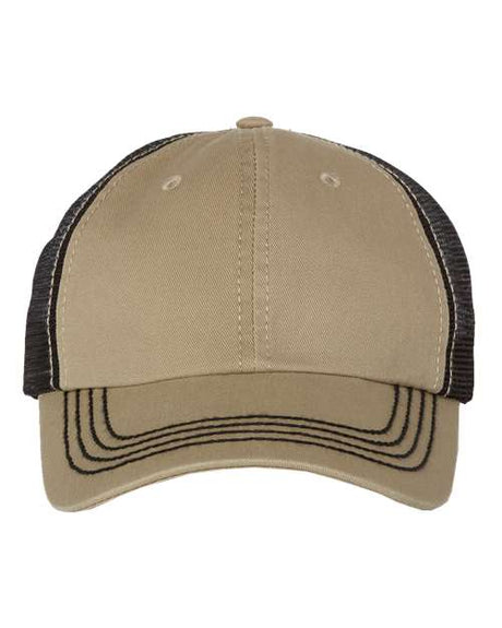 Mega Cap Washed Twill Trucker Cap Mega Cap