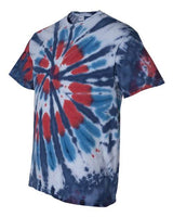 Dyenomite Men's Multi-Color Cut-Spiral Short Sleeve T-Shirt Dyenomite