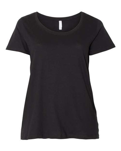 LAT Curvy Collection Women's Scoop Neck Premium Jersey Tee