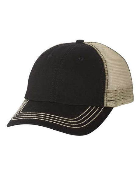 Mega Cap Washed Twill Trucker Cap Mega Cap