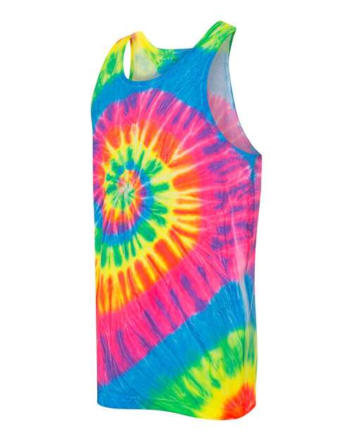 Dyenomite Unisex Multi-Color Spiral Tank Top Dyenomite