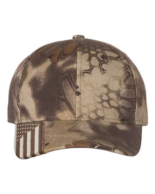 Outdoor Cap Camo with Flag Visor Cap