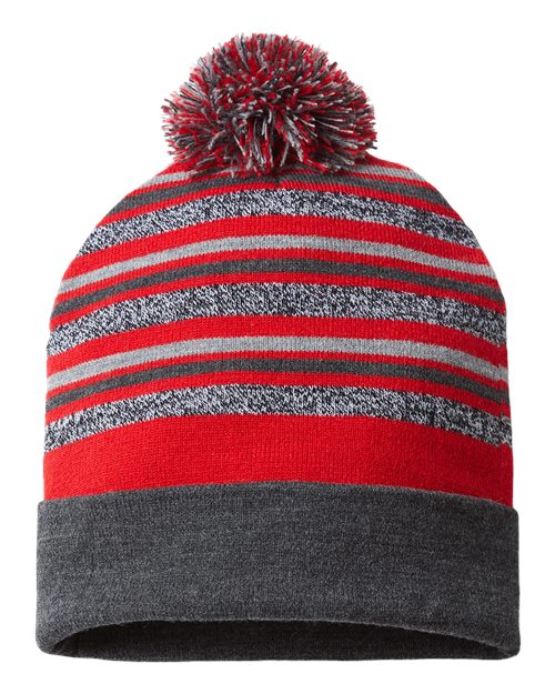 CAP AMERICA USA-Made Striped Beanie CAP AMERICA