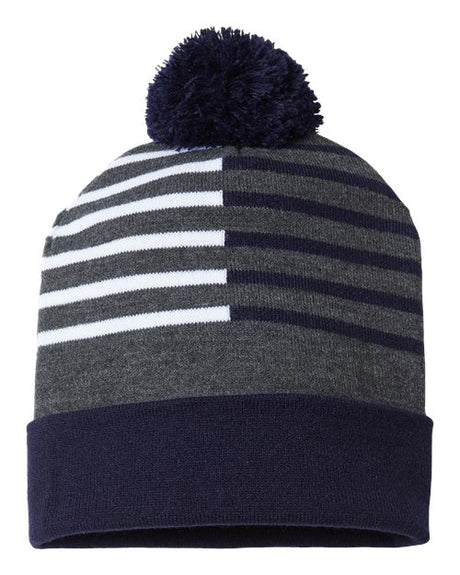 CAP AMERICA USA-Made Half Color Beanie CAP AMERICA