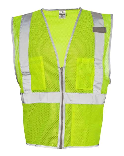 Kishigo Premium Brilliant Series® Three-Pocket Zippered Mesh Vest Kishigo