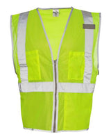 Kishigo Premium Brilliant Series® Three-Pocket Zippered Mesh Vest Kishigo
