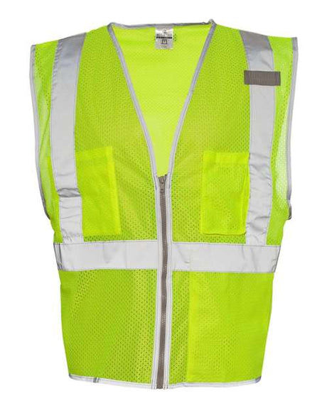 Kishigo Premium Brilliant Series® Three-Pocket Zippered Mesh Vest Kishigo