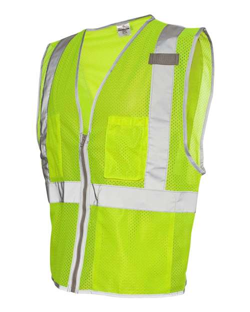 Kishigo Premium Brilliant Series® Three-Pocket Zippered Mesh Vest Kishigo