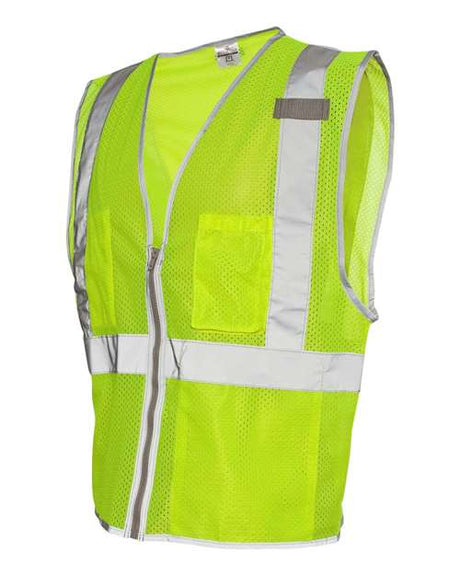 Kishigo Premium Brilliant Series® Three-Pocket Zippered Mesh Vest Kishigo
