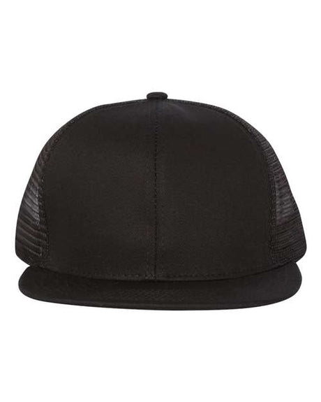 Mega Cap Men's Flat Bill Six-Panel Trucker Cap Mega Cap