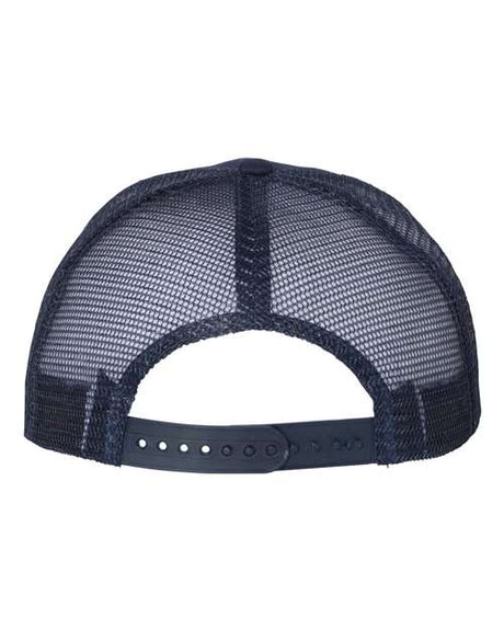 Mega Cap Men's Flat Bill Six-Panel Trucker Cap Mega Cap