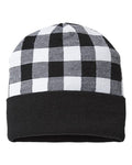 CAP AMERICA Men's USA-Made Plaid Beanie CAP AMERICA