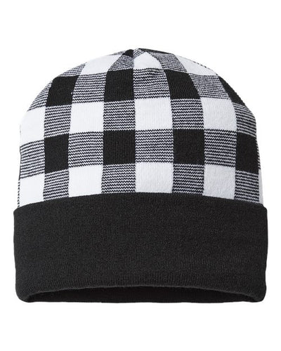 CAP AMERICA Men's USA-Made Plaid Beanie