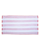 Carmel Towel Company Cabana Stripe Velour Beach Towel Carmel Towel Company