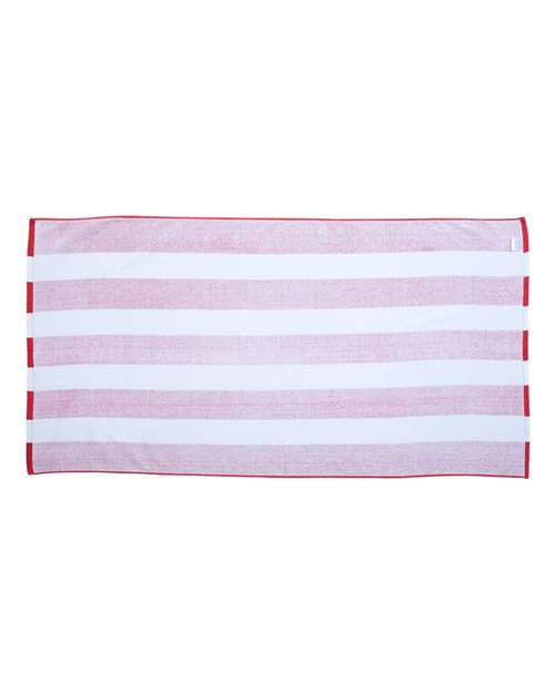 Carmel Towel Company Cabana Stripe Velour Beach Towel