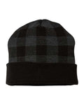 CAP AMERICA Men's USA-Made Plaid Beanie CAP AMERICA