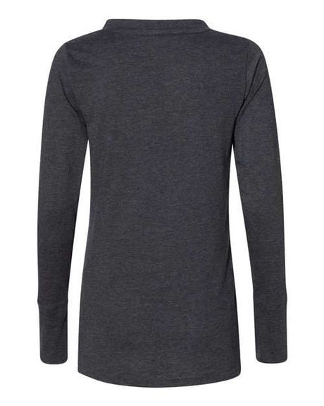 LAT Women's Fine Jersey Lace-Up Long Sleeve T-Shirt LAT