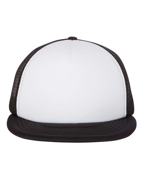 Mega Cap Foam Front Flat Bill Trucker Cap Mega Cap