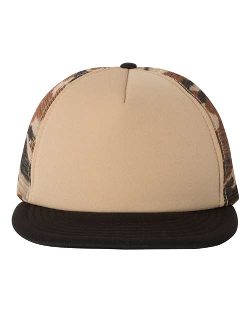 Mega Cap Foam Front Flat Bill Trucker Cap Mega Cap