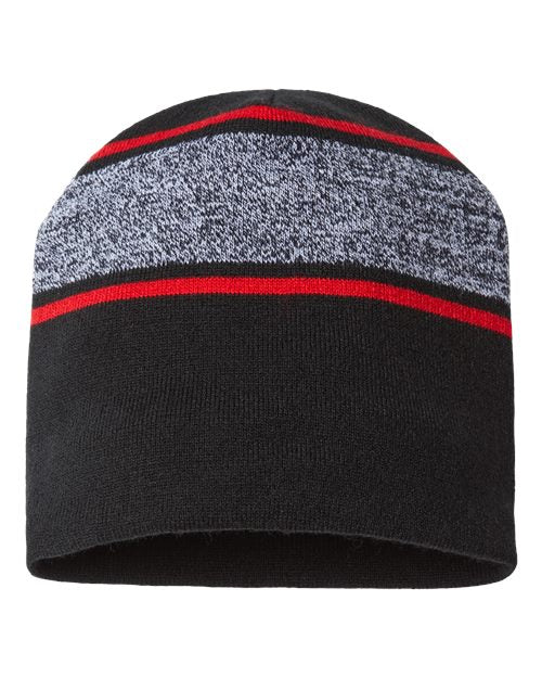 CAP AMERICA USA-Made Variegated Striped Beanie CAP AMERICA