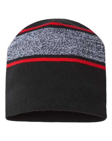 CAP AMERICA USA-Made Variegated Striped Beanie CAP AMERICA