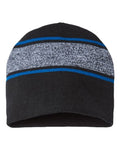 CAP AMERICA USA-Made Variegated Striped Beanie CAP AMERICA