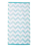 Carmel Towel Company Chevron Velour Beach Towel Carmel Towel Company