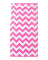 Carmel Towel Company Chevron Velour Beach Towel Carmel Towel Company